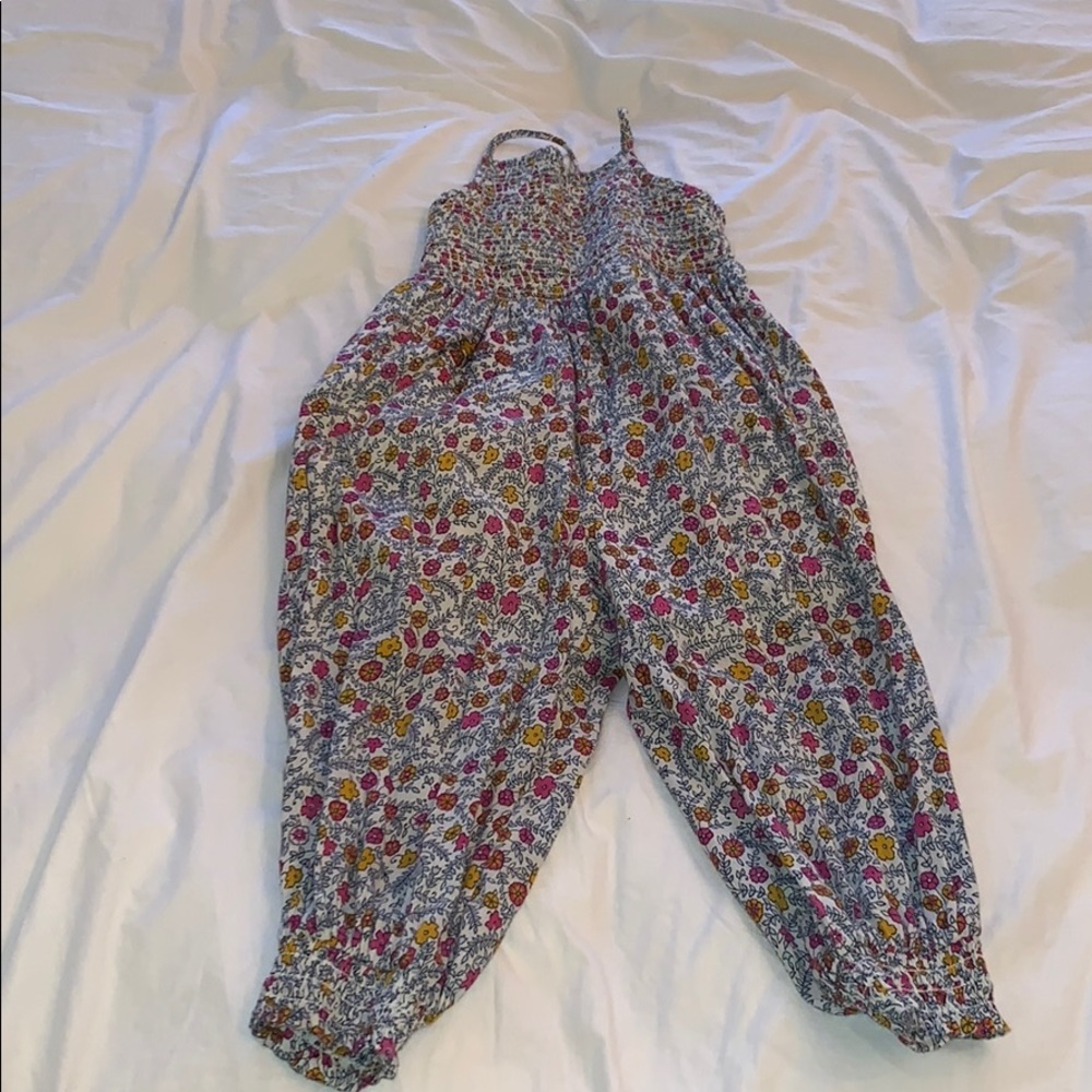 Toddler halter floral  jumpsuit